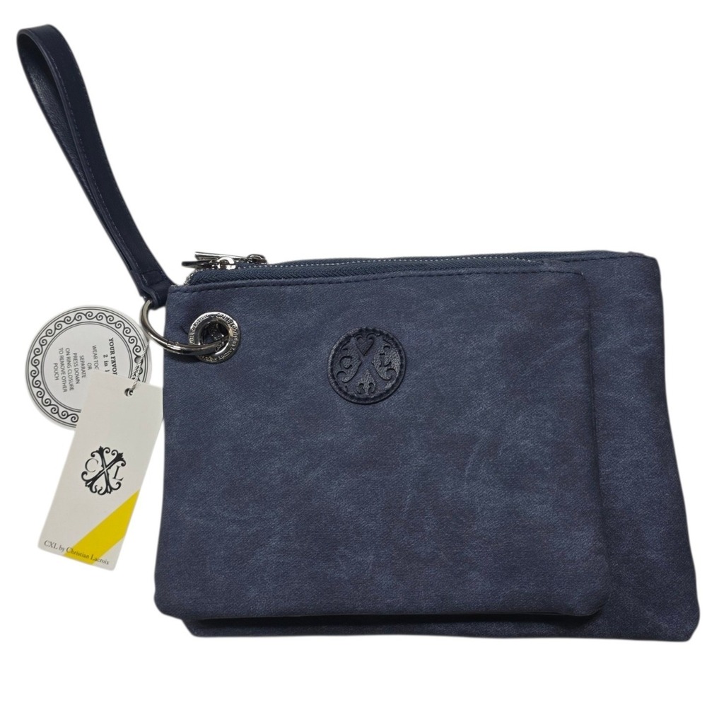 CXL by Christian Lacroix Wristlet Women  Indigo Denim Luca PU 2-in-1 Slim